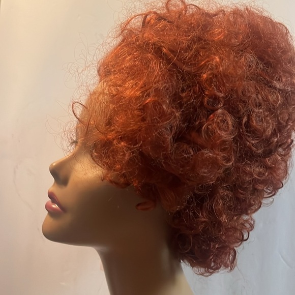 Fashion Wig Soft Curly Red Short Hair Synthetic Short Curly Wig - Picture 5 of 8